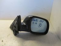 Auenspiegel elektrisch lackiert rechts schwarz, leichte Kratzer, Spiegelglas angelaufen<br>AUDI 100 (4A, C4) 2.0